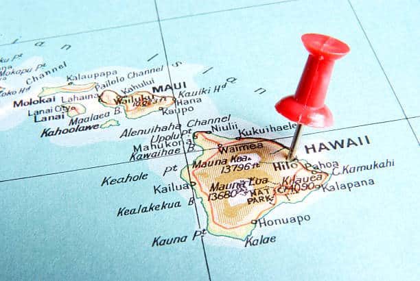 map of Hawaii